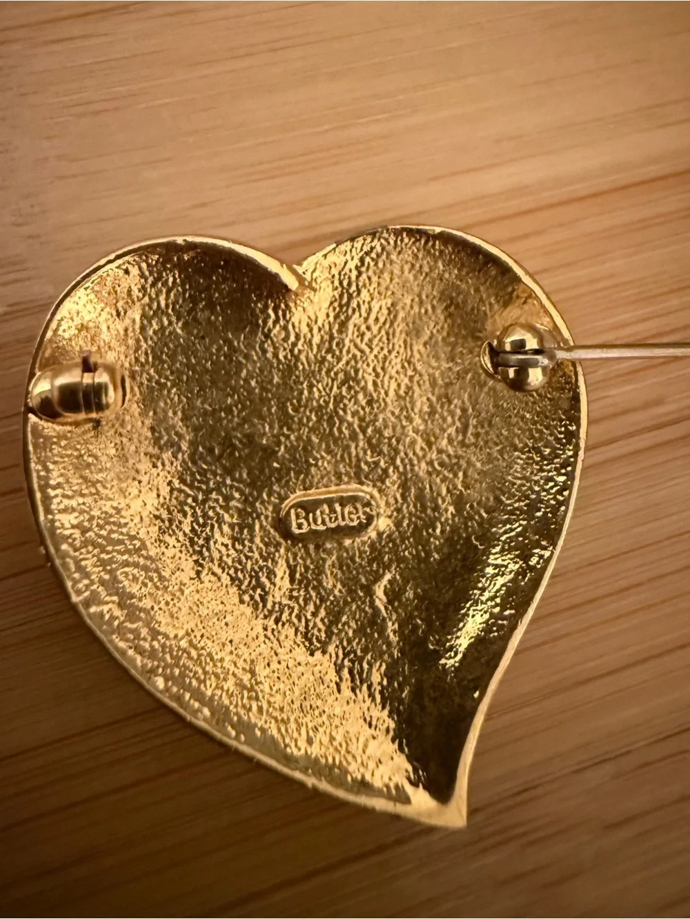 Vintage Gold-Tone Heart women’s Brooches by BUTEJ?